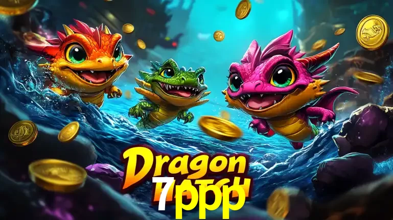Arte promocional do jogo Dragon Hatch com três adoráveis dragões bebês nadando entre moedas de ouro, um dos slots mais divertidos para jogar no cassino 7ppp.